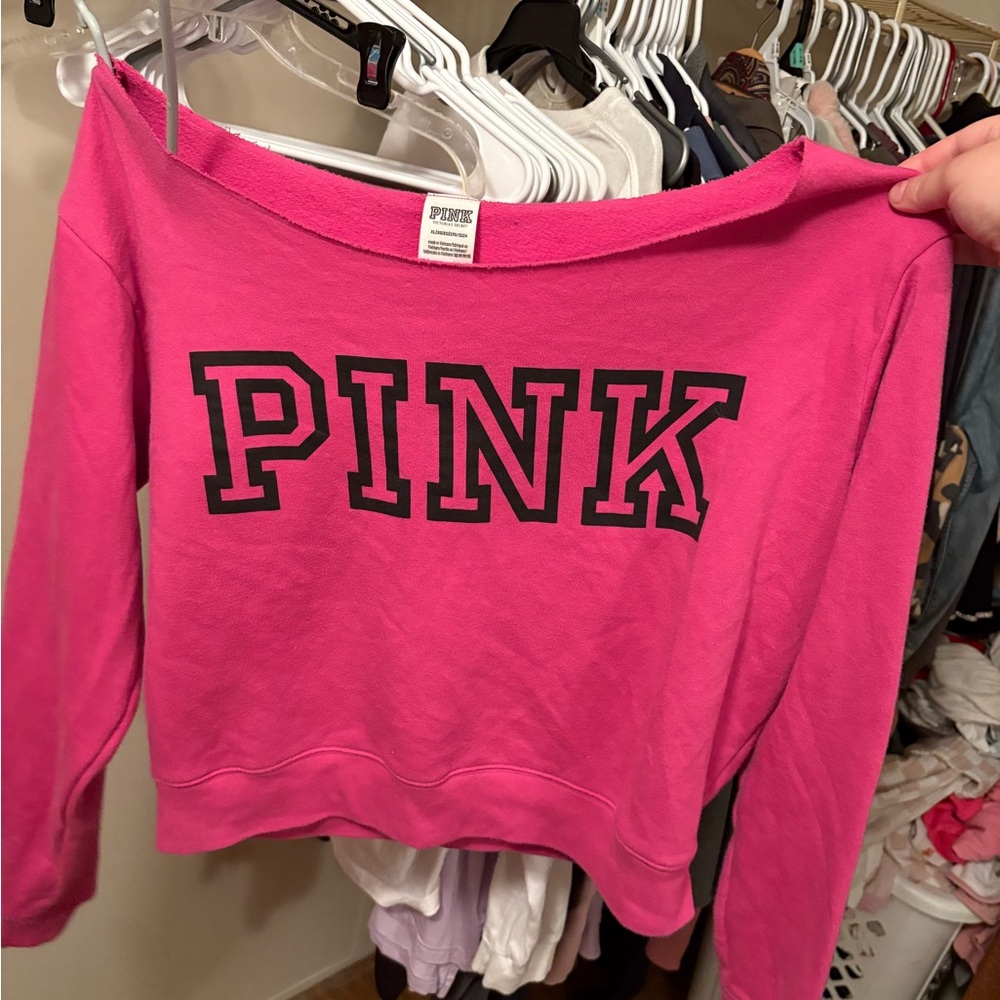 PINK Victoria's Secret Off-the-Shoulder Sweater - Pink